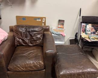 Leather love seat