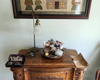 Vintage sewing machine table