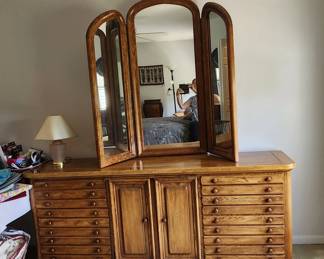 Dresser and mirror