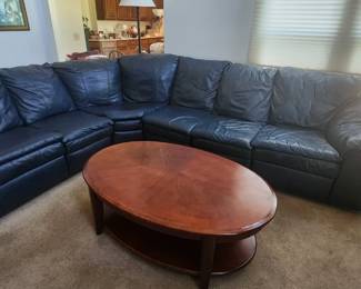 Leather sectional