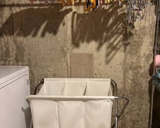 laundry sorter and vintage hangers
