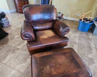 Here's what the chair and ottoman look like together. We also have the cabinet in the back of the photo for $100 also at the same location 1962 Queen Creek boulevard just up the road