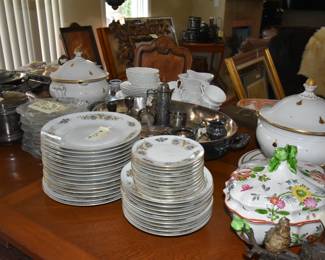 Italian serving dishes and English fine china
