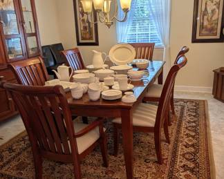 Fruitwood Dining Table w/Leaf