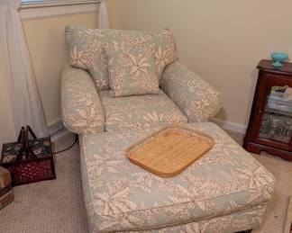 Arm Chair with Ottoman