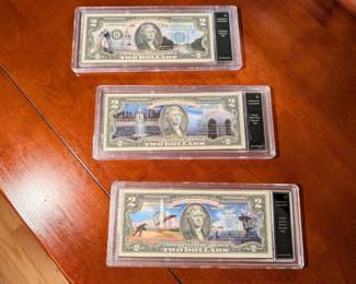 Colorized $2 bills