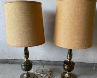 2 Brass Colored Lamps