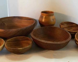 Wood Bowls Vase