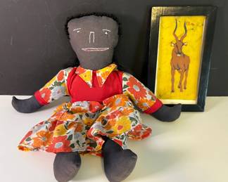 Rag Doll and Painted Batik Fabric Kenya