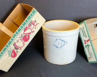 Vintage Pittsburg Pottery Co. Crock Produce Boxes
