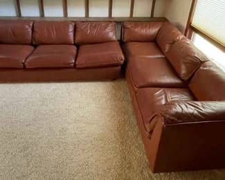The Leather Shop Brand 2 Piece Leather Sectional Sofa
