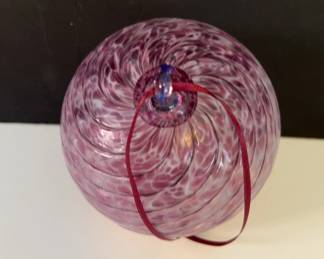 Blown Glass Ball Ornament