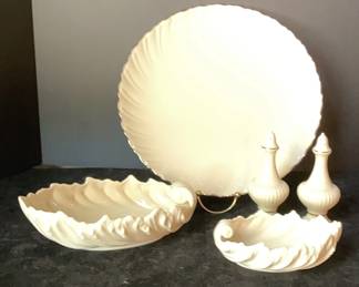 Lenox Acanthus Leaf Bowls, Chop Plate, Salt Pepper Shakers
