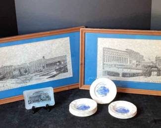 Columbia University Prints, Wedgwood Mens Facility Club Ashtrays More