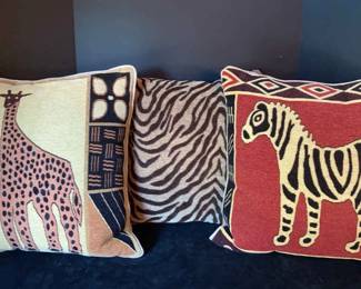 African Safari Themed Throw Pillows