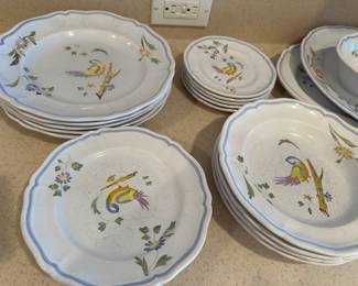 Hand painted Dishes, Mugs and serving pieces from France