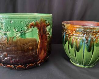 Majolica And McKoy Planters