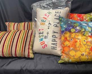 Throw Pillows in Many Colors