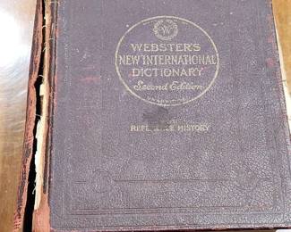 Websters New International Dictionary Second Edition