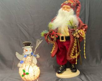 Holiday Magic Santa A Snowman Light