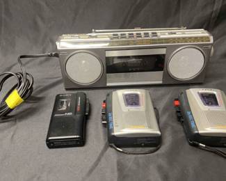 Radio Tape Player Plus 3 Tape Recorders