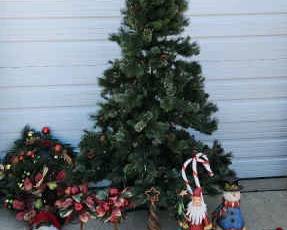 Large Mystery Lot Of Christmas Decor And Tree