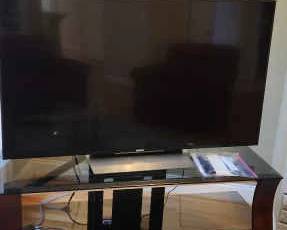 55 Sony TV And Glass Stand