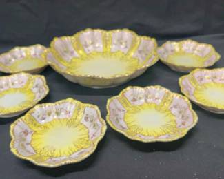 Rare AA Vantine Serving Dish 6 Bowls