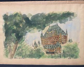 Painting of Chateau Frontenac Signed by Artist