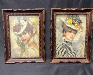 Framed Pictures of Strevens Victorian Ladies