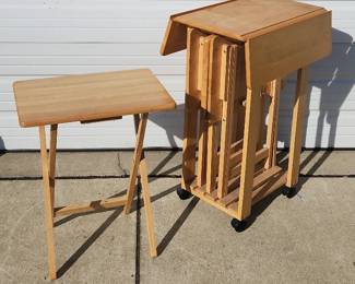 5pc Wooden Snack Table