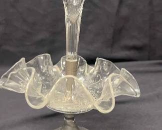Silver Crystal Epergne Centerpiece