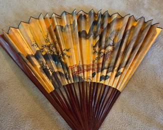 #124	Large Asian Style Decorative Fan 36Tx48W	 $30.00 
