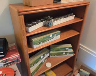 #158	Wood 3 shelf Bookcase - 33x10x48.5	 $60.00 
