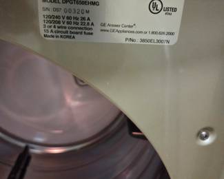 #185	General Electric Profile Dryer 	 $150.00 
