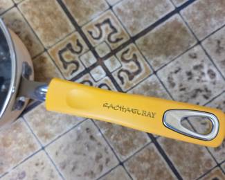 #183	Rachael Ray Set of 5 pieces Non Stick Porcelain Cookware - Mustard	 $30.00 
