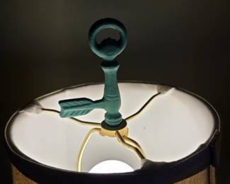 #132	Set of 2 Green Metal Base Lamps - Heavy - 28" Tall	 $60.00 
