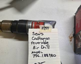 #254	Sears Craftsman Reversible Air Drill Model 756.188980	 $25.00 
