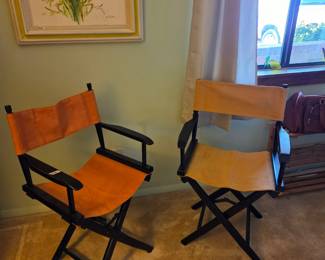 #136	Director's Chair w/peach Seat & Back	 $20.00 #137	Director's Chair w/Mustard Seat & Back	 $20.00 

