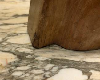 #117	MCM Solid Wood Base Double Pull Lamp (as is finish) - 34" Tall	 $125.00 
