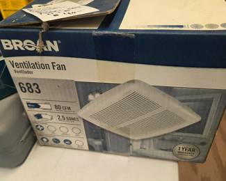 #252	Broan Bathroom Ventilation Fan Model 683 NIB	 $40.00 
