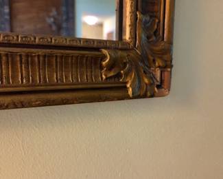 #120	Gold Plastic framed Rectangular Mirror - (silvering needed in small spots)  43x33.5	 $45.00 
