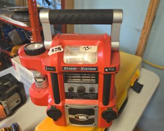 #248	Black & Decker Storm Station Battery Charger and Radio Station (as is no cord)	 $25.00 
