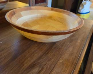 #144	Handcarved Wooden Bowl - 14x4	 $20.00 

