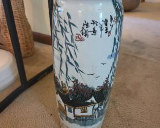 #125	Asian Style Ceramic Umbrella Stand - 17"T	 $25.00 
