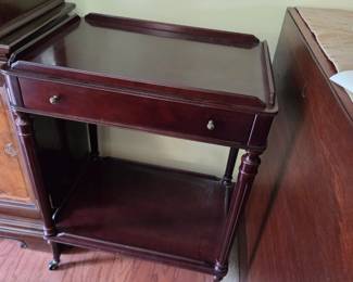 #113	Wood Rolling Cart w/1 drawer & Shelf - 24x17x31	 $100.00 
