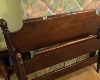 #153	Wood Twin Bed w/wood side rails & Slats	 $50.00 
