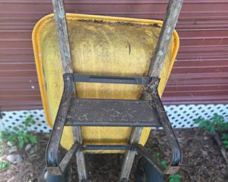 #231	Tru-Temper 2 wheeled Plastic Wheelbarrow - As is Wood	 $25.00 
