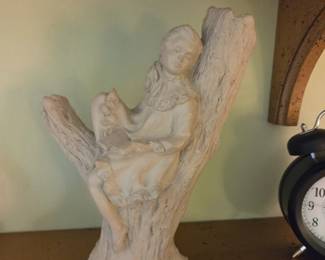 #142	Sculpture of Girl in a tree w/Book - Signed by Alice Heath - 11"H	 $25.00 
