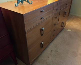 #131	Wood 9 Drawer Dresser (as is finish) - 54x19x33	 $175.00 
